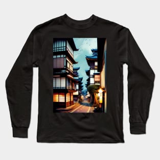 The Beautiful Japanese Town. Long Sleeve T-Shirt